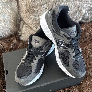 New Balance 2002r Charcoal / Slate Suede Mesh Athletic Shoes Men’s 8.5